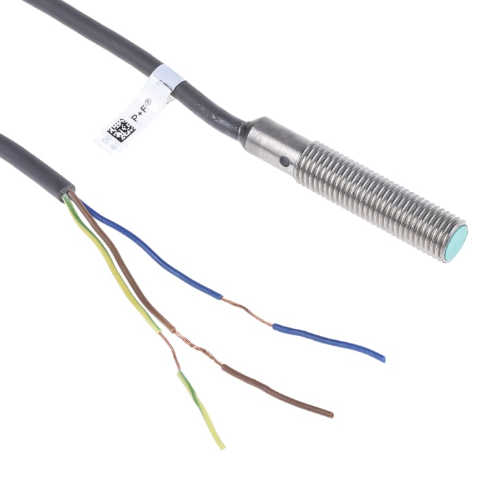 Pepperl + Fuchs Inductive Barrel-Style Proximity Sensor, M8 x 1, 1.5 mm Detection, 24 → 264 V ac, IP67
