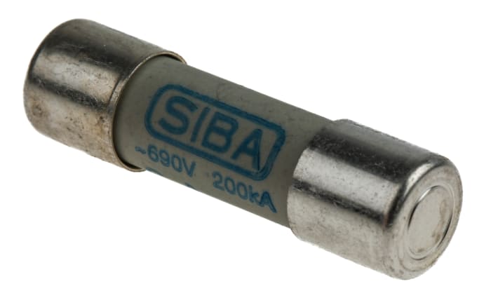 SIBA 6A Ceramic Cartridge Fuse, 10 x 38mm