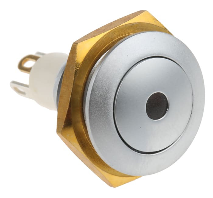 Minyatür Buton Switch, Tek Kutuplu Tek Atımlı (SPST), Anlık, Aydınlatmalı, Kırmızı LED'li