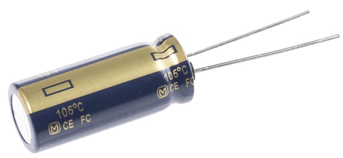 Panasonic 3300μF Aluminium Electrolytic Capacitor 10V dc, Radial, Through Hole - EEUFC1A332