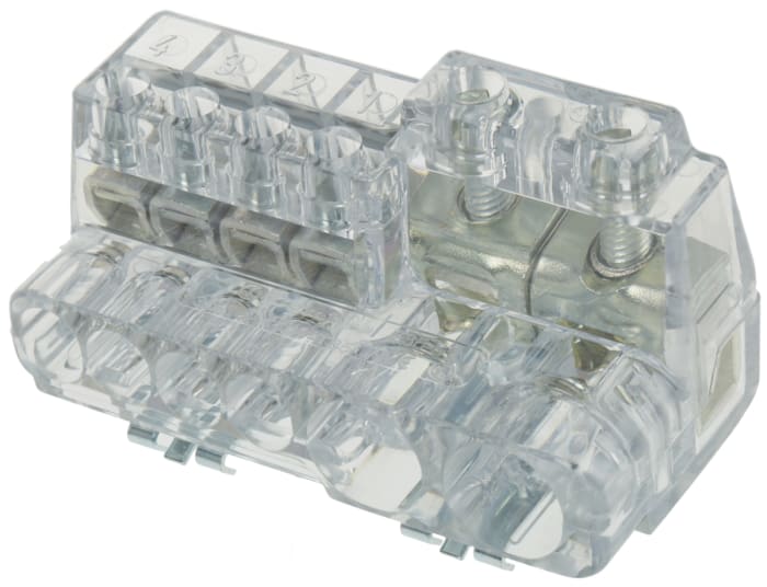 RS PRO Commoning Block, 6 Way, 16 mm², 35 mm², 170A, 450 V