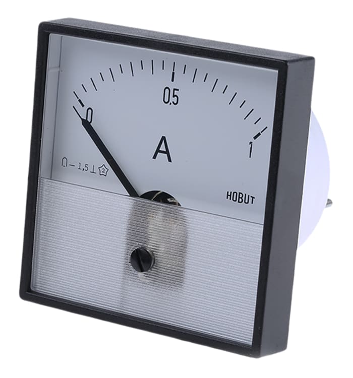 Analogový panelový ampérmetr, výška výřezu: 72mm, max. hodnota: 0/1A Direct Connected DC DC, šířka výřezu: 72mm,