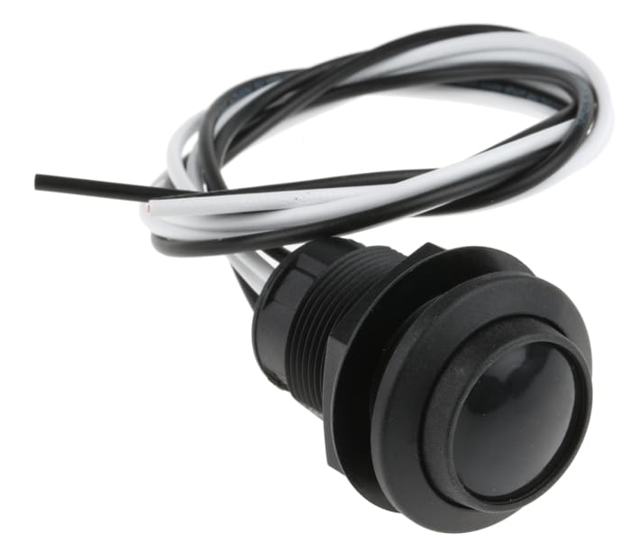 ITW Switches 49-76 Series Push Button Switch, Momentary, Panel Mount, 30.5mm Cutout, SPST, Clear LED, 250V ac, IP67