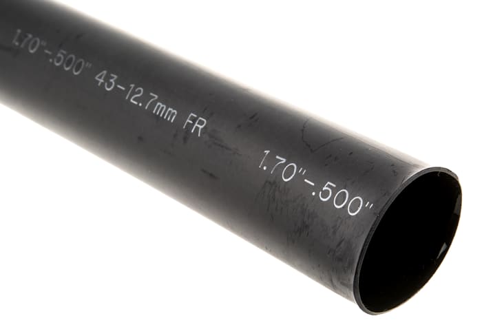 TE Connectivity Siyah, İçi Yapışkanlı Isıyla Daralan Makaron, 43.1mm, Büzüşme Oranı: 3:1
