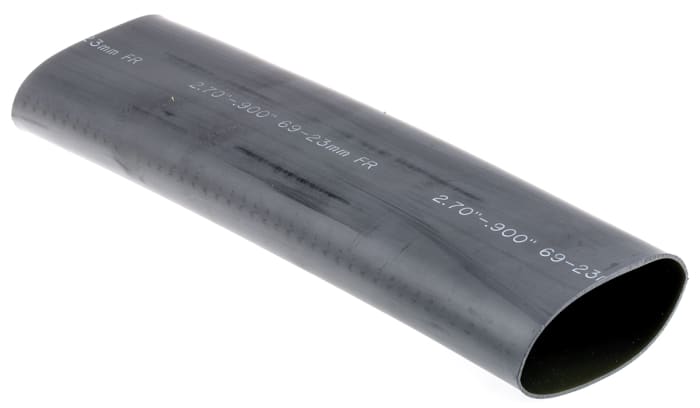 TE Connectivity Siyah, İçi Yapışkanlı Isıyla Daralan Makaron, 68.5mm, Büzüşme Oranı: 3:1