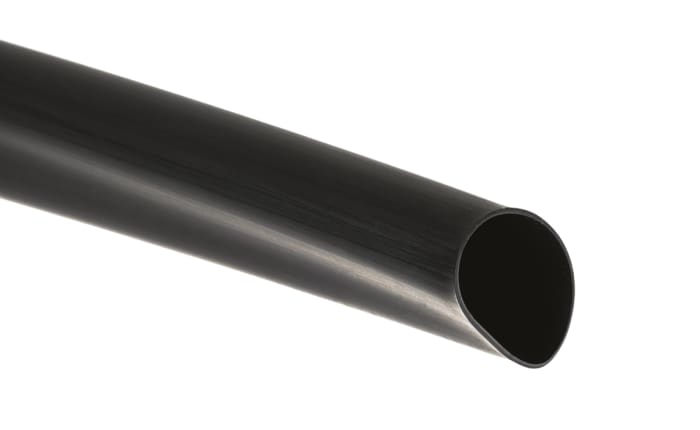 Gaine thermorétractable TE Connectivity, Diam. 24mm, Long. 1.2m, Rétreint 3:1, Noir