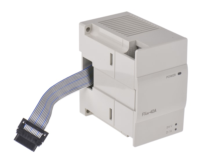 Mitsubishi FX1N Series, FX3G Series, FX3U Series PLC I/O Module - 4 Outputs, 4 → 20 mA Output Current, 5 V dc,