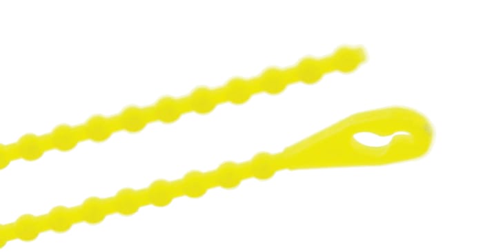 Essentra Cable Tie, Releasable, 101.6mm x 1.5 mm, Yellow Polypropylene, Pk-100