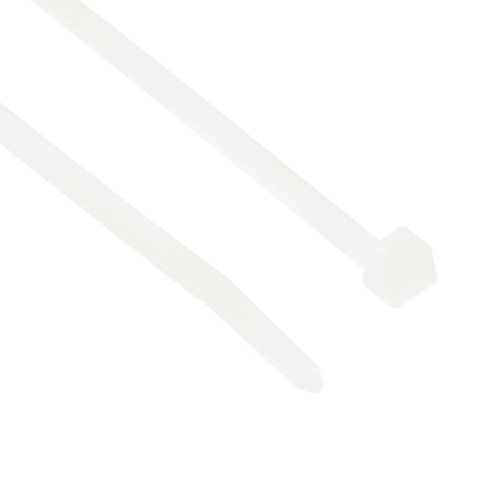 HellermannTyton Cable Tie, 200mm x 4.6 mm, White Polyamide 6.6 (PA66), Pk-100