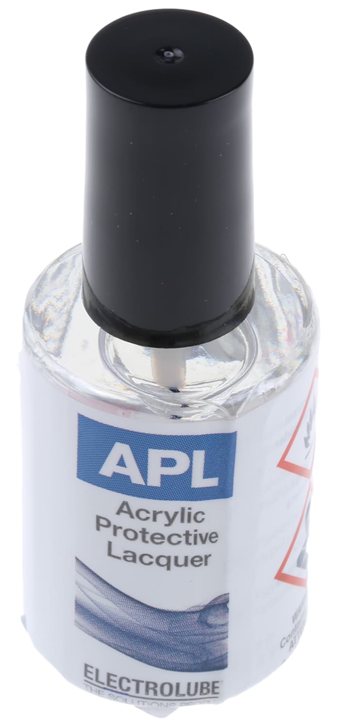 Electrolube Transparent Acrylic Resin Conformal Coating, 15 ml Bottle, -55°C min, +125°C max