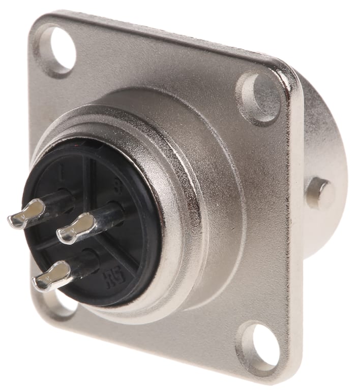 Hirose Connector, 3 Contacts, Panel Mount, Socket, Female, RM Series