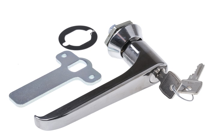 Mango de bloqueo con tirador en L Euro-Locks a Lowe &amp; Fletcher group Company Chapado en Cromo, tirador de 105mm