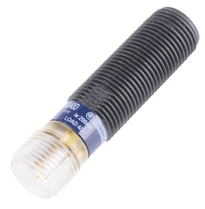 Telemecanique Sensors Inductive Threaded Barrel Proximity Sensor, M12, 4 mm Detection, PNP NO, 12 → 24 V dc
