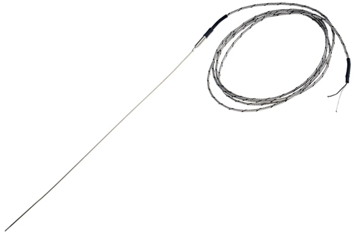 RS PRO PTMTLA2 Type Type J Thermocouple 300 mm Length, 1.5 mm Diameter, 0 °C → 400 °C Max