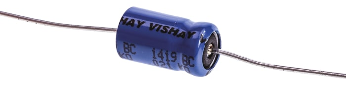 Vishay 22μF Aluminium Electrolytic Capacitor 63V dc, Axial, Through Hole - MAL202138229E3