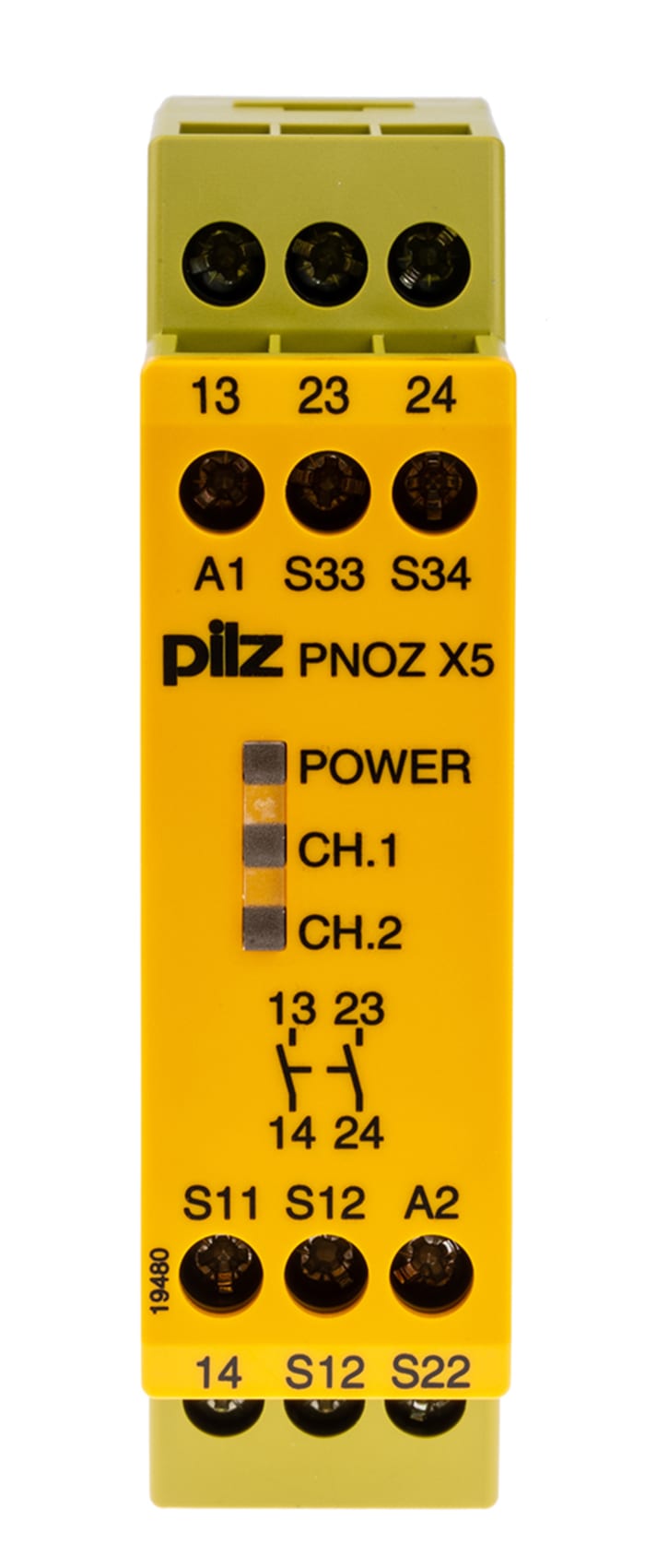 774325 Pilz | Pilz PNOZ X5, 24V ac/dc Safety Relay, 2 Safety