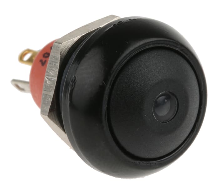 APEM Illuminated Push Button Switch, Momentary, Panel Mount, 13.6mm Cutout, SPST, Red LED, 28/48V dc, IP67