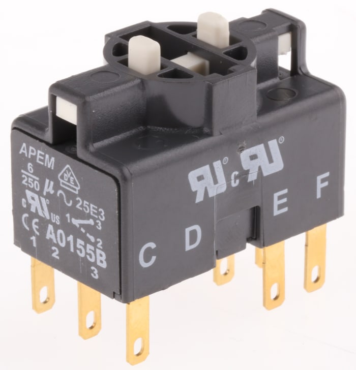APEM A01 Series Contact Block for Use with A01 Series, 3CO