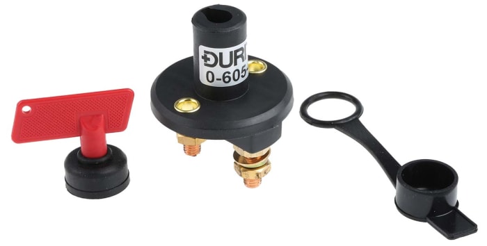 Komütatör / Rotary Switch, 24 mm Deliklere Uygun, 2 Konumlu, IP43, İğne Bacaklı