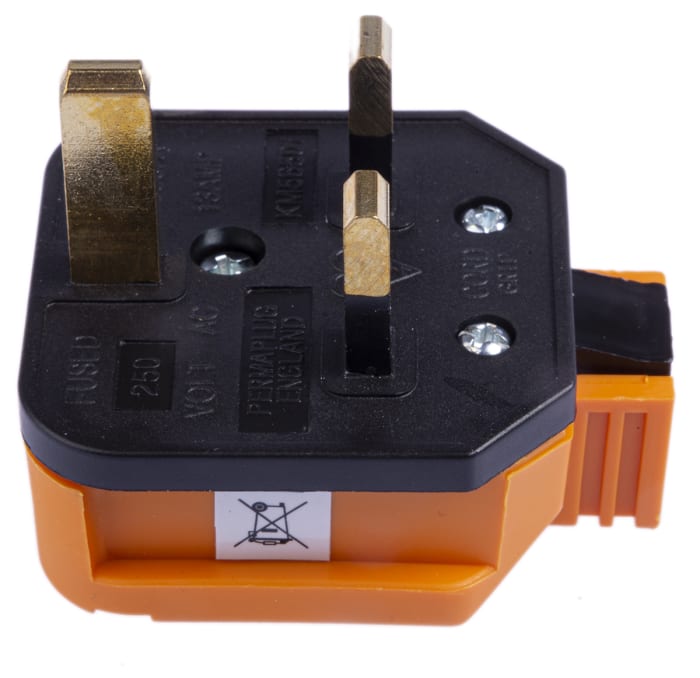 Planet-Wattohm UK Mains Plug, 13A, Cable Mount, 250 V