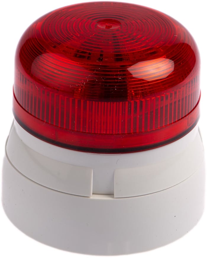 Klaxon Flashguard QBS Series Red Flashing Beacon, 24 V dc, Surface Mount, LED Bulb