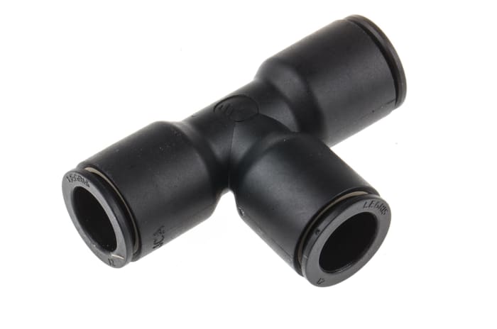 Legris LF3000 Series Tee Tube-to-Tube Adaptor Push In 12 mm, Push In 12 mm to Push In 12 mm, Tube-to-Tube Connection