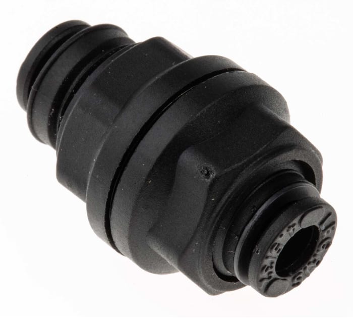 Legris LF3000 Series Bulkhead Tube-to-Tube Adaptor, Push In 4 mm to Push In 4 mm, Tube-to-Tube Connection Style