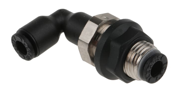 Legris LF3000 Series Bulkhead Tube-to-Tube Adaptor, Push In 4 mm to Push In 4 mm, Tube-to-Tube Connection Style