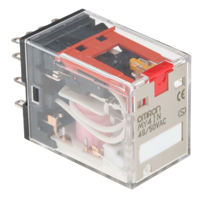 Omron Plug In Latching Power Relay, 48V ac Coil, 5A Switching Current, 4PDT