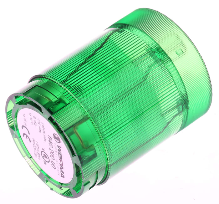 Werma 846 Series Green Steady Effect Beacon Unit, 12 → 230 V ac/dc, AC, DC, IP54