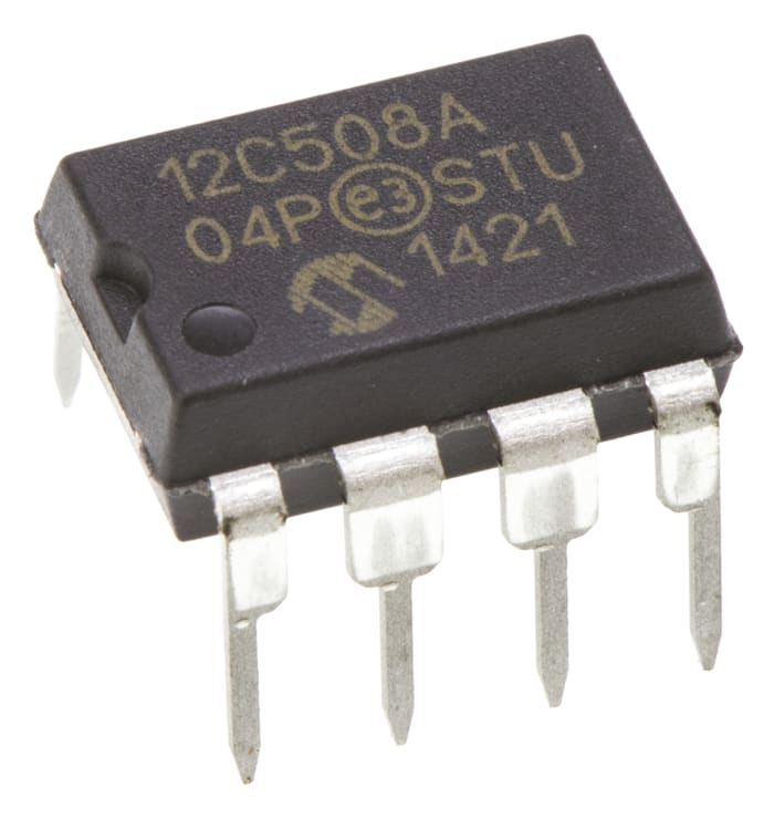Microcontrolador Microchip PIC12C508A-04/P, núcleo PIC de 8bit, RAM 25 B, 4MHZ, PDIP de 8 pines