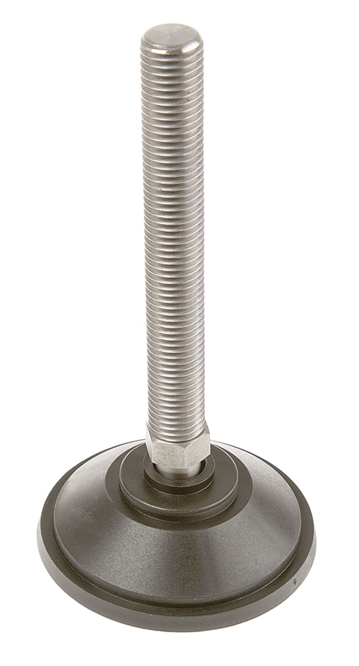 Nu-Tech Paslanmaz Çelik Ayarlanabilir Ayak A095/003, Çap: 100mm, Toplam Yükseklik: 200mm, Yük Kapasitesi: 2000kg