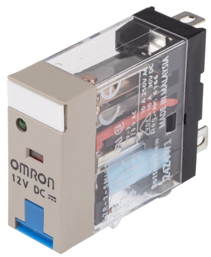 Omron PCB Mount Power Relay, 12V dc Coil, 10A Switching Current, SPDT