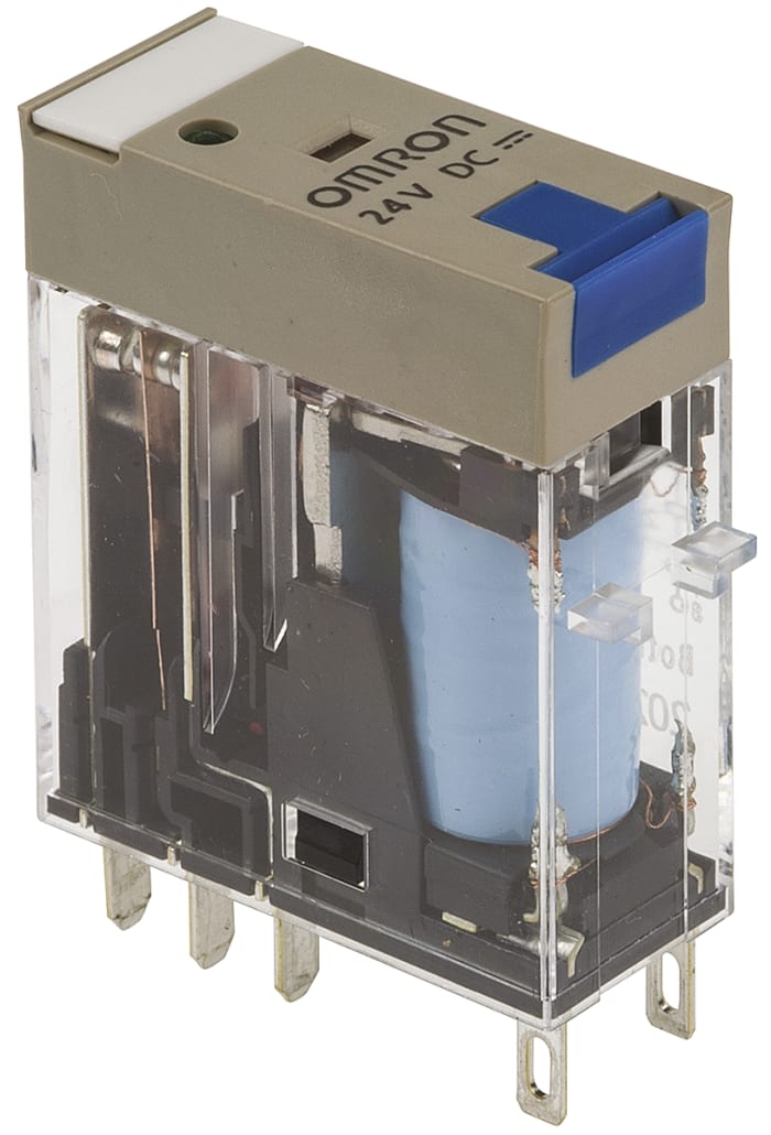 Omron Plug In Power Relay, 24V dc Coil, 5A Switching Current, DPDT