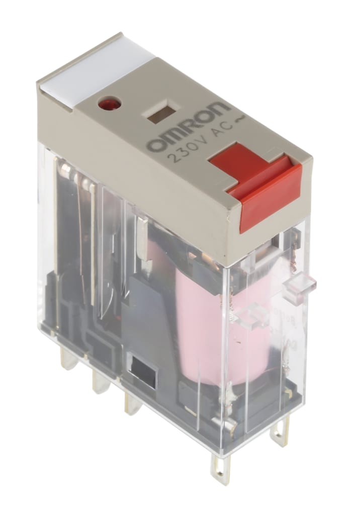 Relais de puissance Omron G2R, 2 RT, bobine 230V c.a. Enfichable 900mW