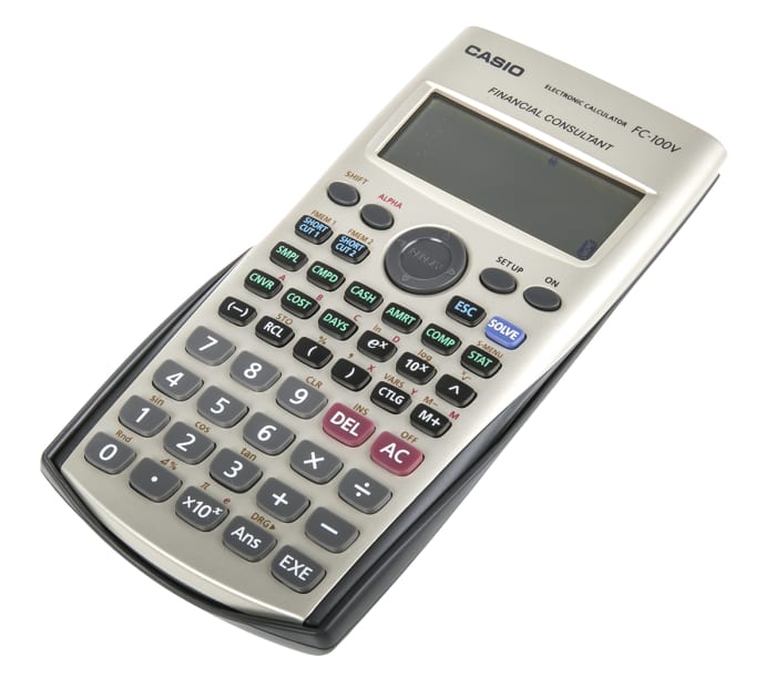 Casio Battery & Solar Powered Financial Calculator