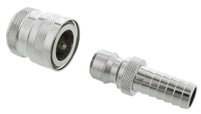 Nito Hose Connector, Straight Coupling Set, BSP 1/2in 1/2in ID, 25 bar