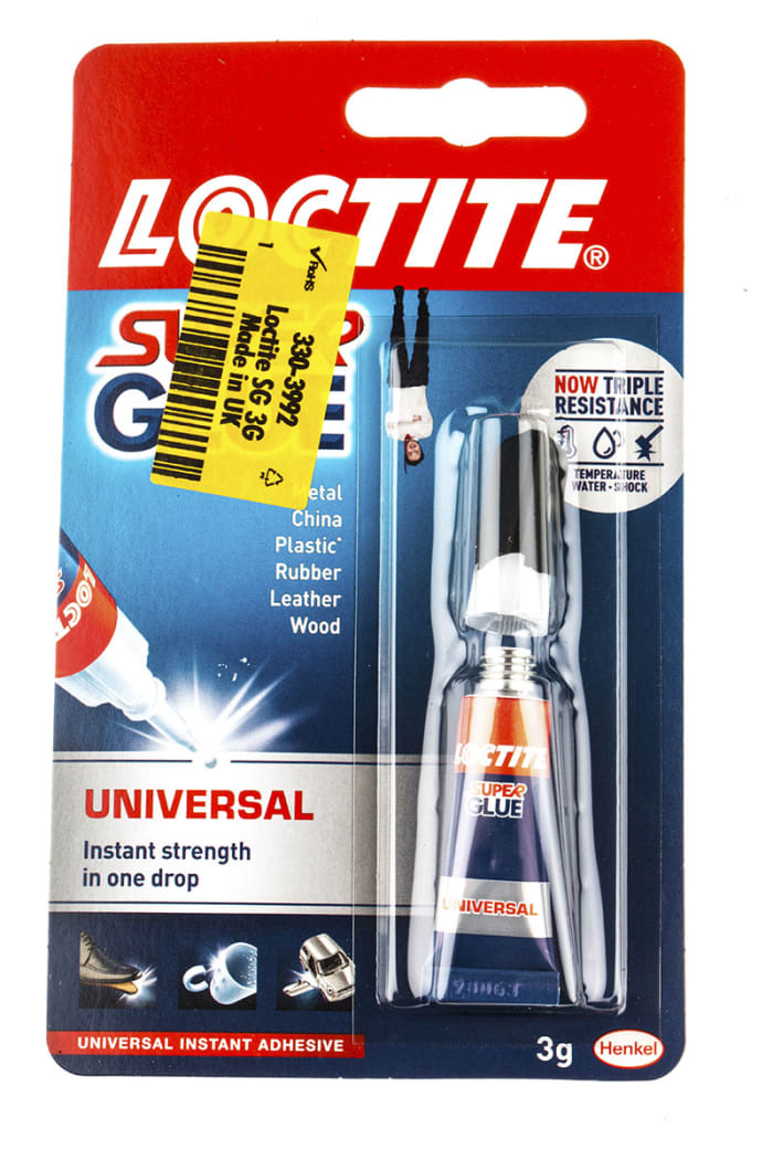 Adhesivo instantáneo Loctite Loctite Superglue Universal de color Transparente, Tubo de 3 g