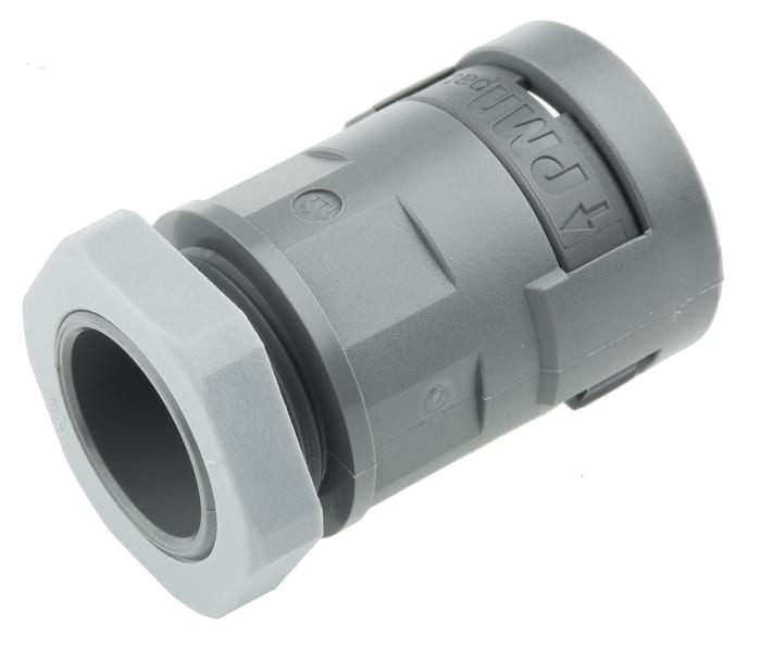 PMA Straight, Cable Conduit Fitting, 17mm Nominal Size, PG16, PA 6, Grey IP66 rating