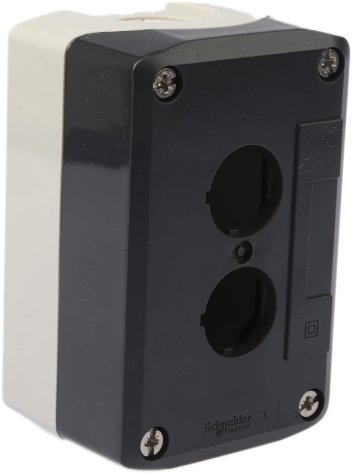 Schneider Electric Grey Plastic XALD Control Station Enclosure - 2 Hole 22mm Diameter