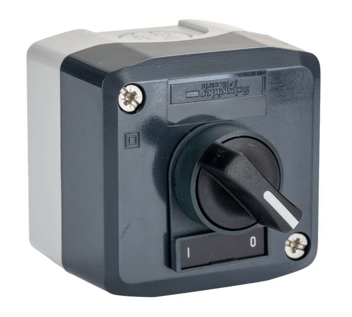 Schneider Electric Start-Stop Control Station Switch - SPST, Polycarbonate, 1 Cutouts, I, O, IP66, IP67, IP69K