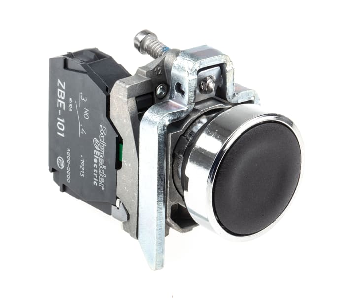 Schneider Electric Harmony XB4 Series Push Button, Panel Mount, 22mm Cutout, SPST, IP66, IP67, IP69(IP69K)