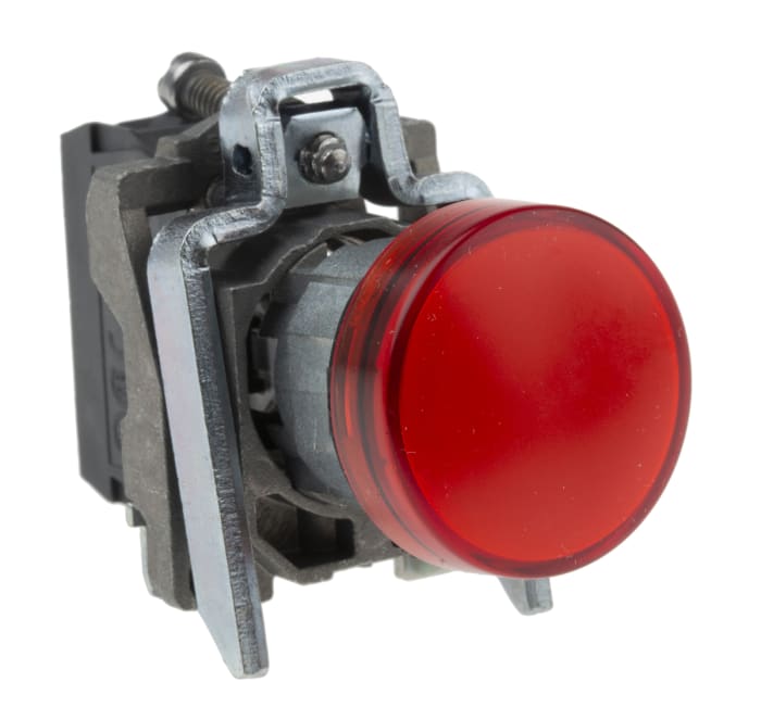 Schneider Electric, Harmony XB4, Panel Mount Red LED Pilot Light, 22mm Cutout, IP66, IP67, IP69(IP69K), 24V ac/dc