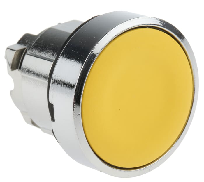 Schneider Electric Harmony XB4 Series Yellow Momentary Push Button Head, 22mm Cutout, IP66, IP67, IP69K