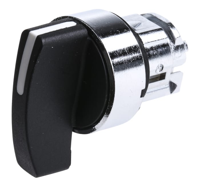 Schneider Electric Harmony XB4 Series 3 Position Selector Switch Head, 22mm Cutout, Black Handle