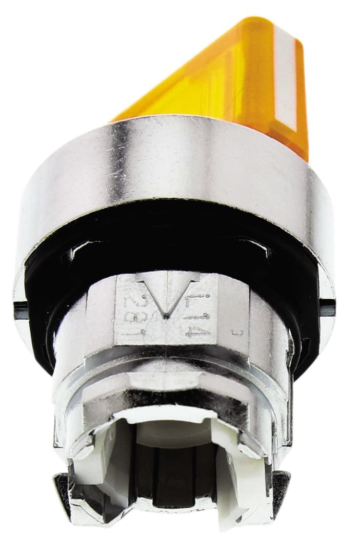 Schneider Electric Harmony XB4 Series 2 Position Selector Switch Head, 22mm Cutout, Orange Handle