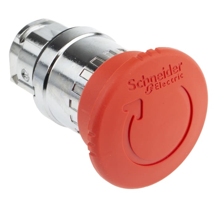 Schneider Electric Harmony XB4 Series Twist Release Emergency Stop Push Button, Panel Mount, 22mm Cutout, IP66, IP67,
