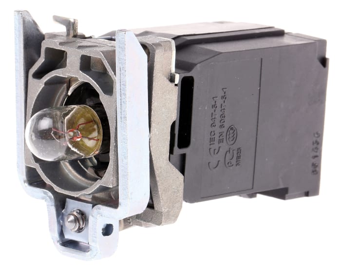 Bloque de luces Schneider Electric ZB4BV3, Incandescente, terminal Abrazadera de tornillo