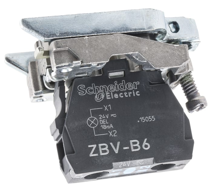 Schneider Electric Harmony XB4 Işık Bloku - Sinyal Bloku - Aydınlatma Bloku, Mavi, LED Aydınlatma, Vidalı, 24 V
