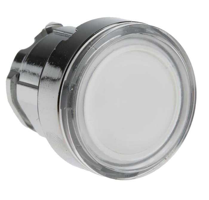 Tête de bouton poussoir Schneider Electric, Harmony XB4 Blanc, Ø découpe 22mm, Retour par ressort